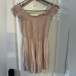 American Eagle Outfitters Blush Ruffle romper